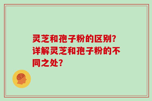 灵芝和孢子粉的区别？详解灵芝和孢子粉的不同之处？