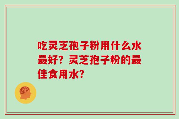 吃灵芝孢子粉用什么水好？灵芝孢子粉的佳食用水？