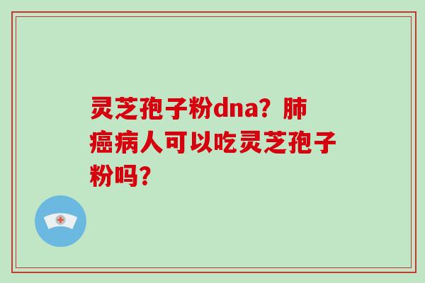 灵芝孢子粉dna？人可以吃灵芝孢子粉吗？