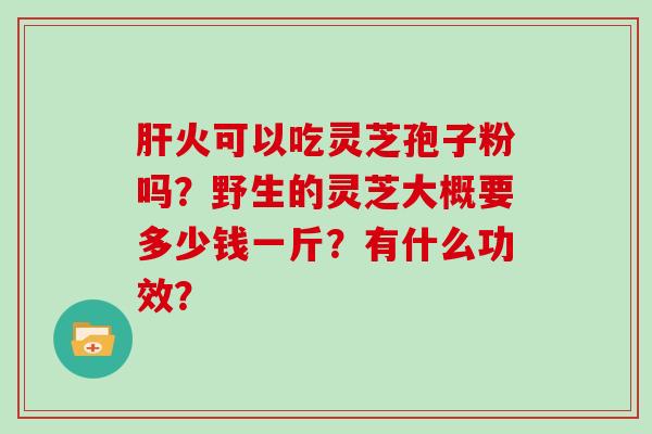 火可以吃灵芝孢子粉吗？野生的灵芝大概要多少钱一斤？有什么功效？