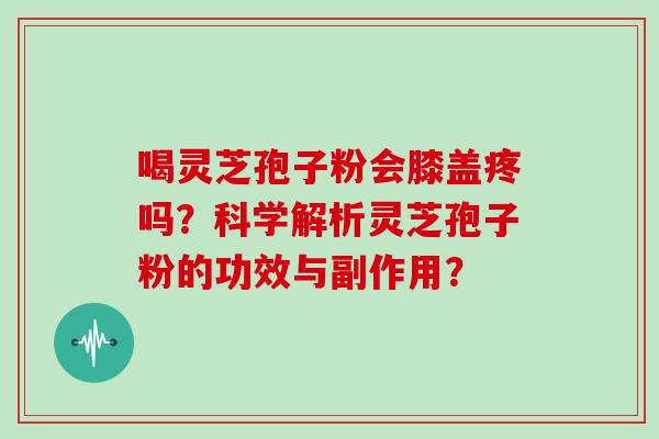 喝灵芝孢子粉会膝盖疼吗？科学解析灵芝孢子粉的功效与副作用？