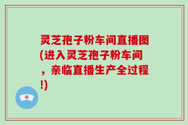 灵芝孢子粉车间直播图(进入灵芝孢子粉车间，亲临直播生产全过程!)