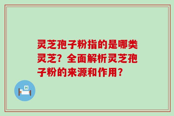 灵芝孢子粉指的是哪类灵芝？全面解析灵芝孢子粉的来源和作用？