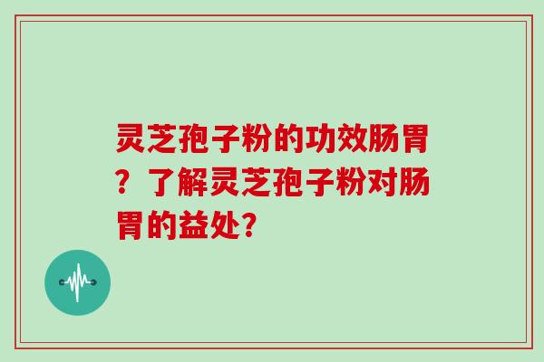 灵芝孢子粉的功效肠胃？了解灵芝孢子粉对肠胃的益处？