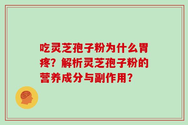 吃灵芝孢子粉为什么胃疼？解析灵芝孢子粉的营养成分与副作用？