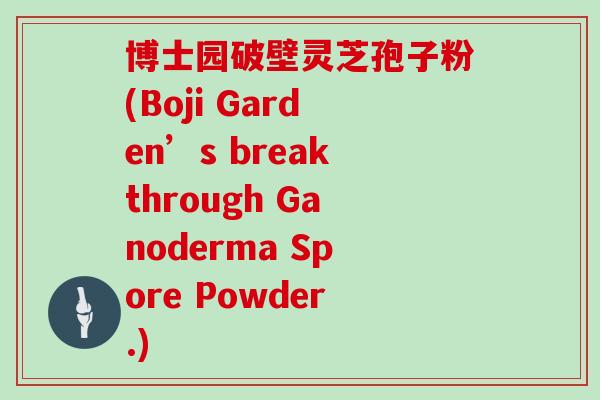 博士园破壁灵芝孢子粉(Boji Garden’s breakthrough Ganoderma Spore Powder.)