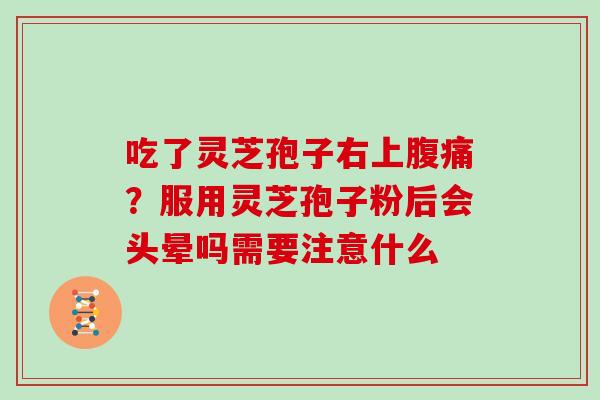 吃了灵芝孢子右上腹痛？服用灵芝孢子粉后会头晕吗需要注意什么