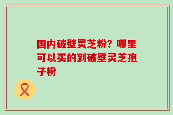 国内破壁灵芝粉？哪里可以买的到破壁灵芝孢子粉