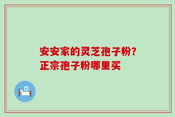 安安家的灵芝孢子粉？正宗孢子粉哪里买