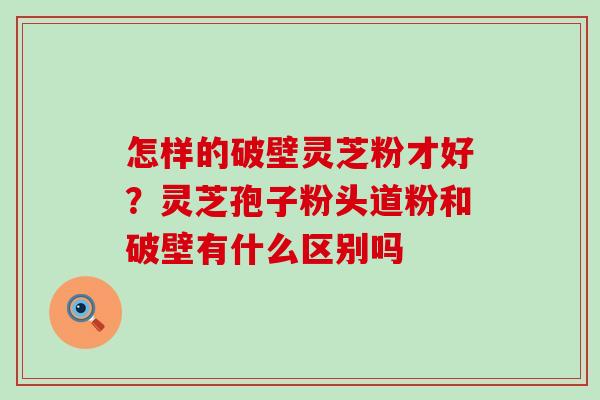 怎样的破壁灵芝粉才好？灵芝孢子粉头道粉和破壁有什么区别吗