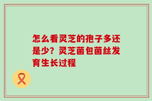 怎么看灵芝的孢子多还是少？灵芝菌包菌丝发育生长过程