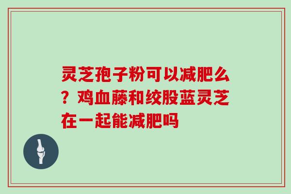 灵芝孢子粉可以么？鸡藤和绞股蓝灵芝在一起能吗