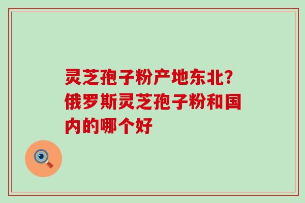 灵芝孢子粉产地东北？俄罗斯灵芝孢子粉和国内的哪个好