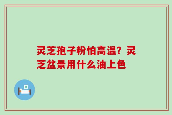 灵芝孢子粉怕高温？灵芝盆景用什么油上色