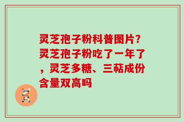 灵芝孢子粉科普图片？灵芝孢子粉吃了一年了，灵芝多糖、三萜成份含量双高吗