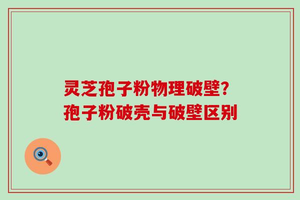 灵芝孢子粉物理破壁？孢子粉破壳与破壁区别