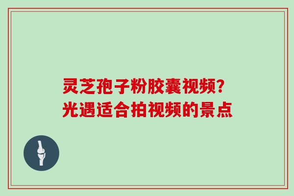 灵芝孢子粉胶囊视频？光遇适合拍视频的景点