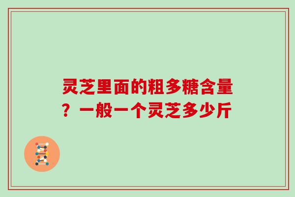 灵芝里面的粗多糖含量？一般一个灵芝多少斤