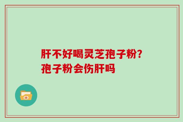 不好喝灵芝孢子粉？孢子粉会伤吗