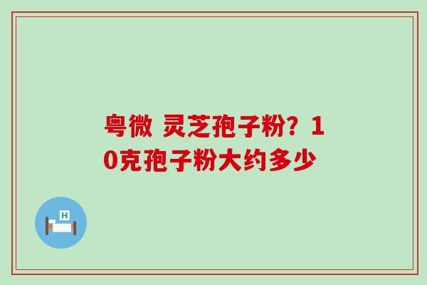 粤微 灵芝孢子粉？10克孢子粉大约多少