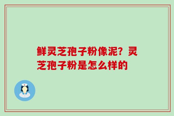 鲜灵芝孢子粉像泥？灵芝孢子粉是怎么样的