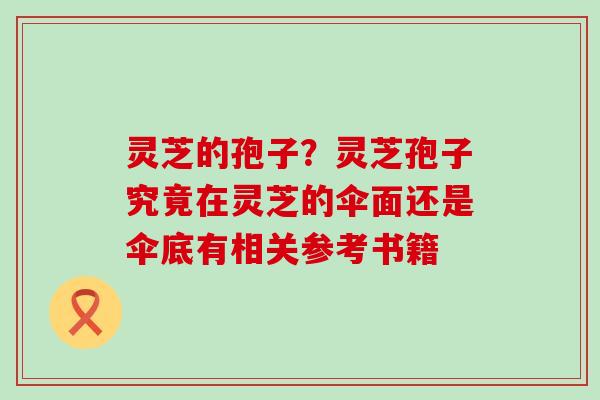 灵芝的孢子？灵芝孢子究竟在灵芝的伞面还是伞底有相关参考书籍