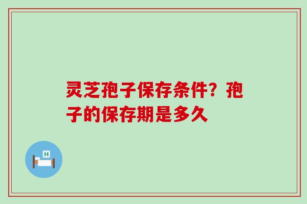 灵芝孢子保存条件？孢子的保存期是多久