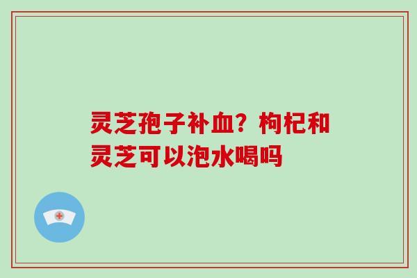 灵芝孢子补？枸杞和灵芝可以泡水喝吗