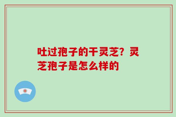 吐过孢子的干灵芝？灵芝孢子是怎么样的