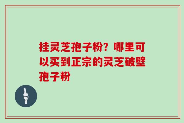 挂灵芝孢子粉？哪里可以买到正宗的灵芝破壁孢子粉