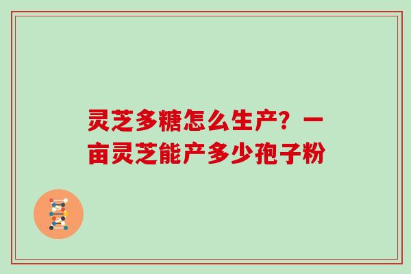 灵芝多糖怎么生产？一亩灵芝能产多少孢子粉