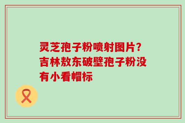 灵芝孢子粉喷射图片？吉林敖东破壁孢子粉没有小看帽标