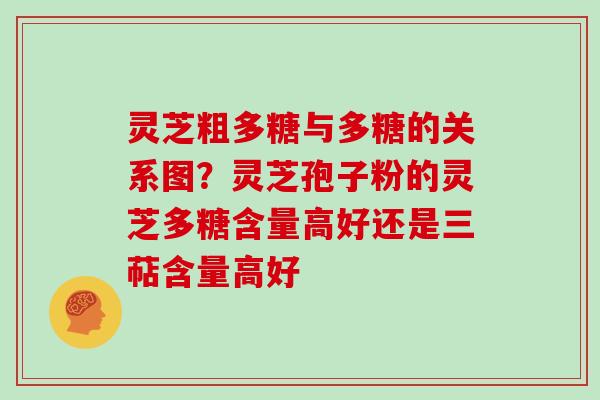 灵芝粗多糖与多糖的关系图？灵芝孢子粉的灵芝多糖含量高好还是三萜含量高好