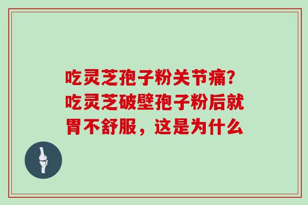 吃灵芝孢子粉关节痛？吃灵芝破壁孢子粉后就胃不舒服，这是为什么