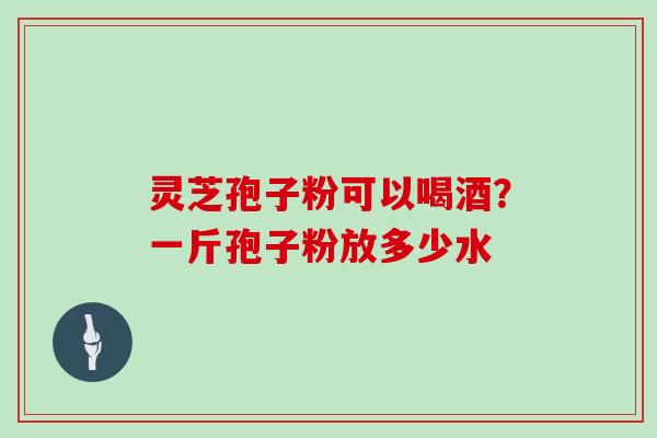 灵芝孢子粉可以喝酒？一斤孢子粉放多少水