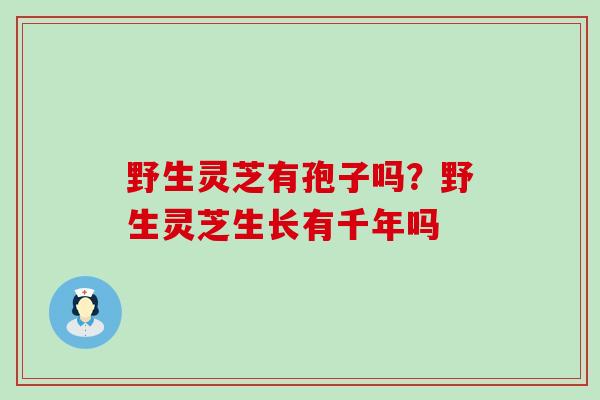 野生灵芝有孢子吗？野生灵芝生长有千年吗