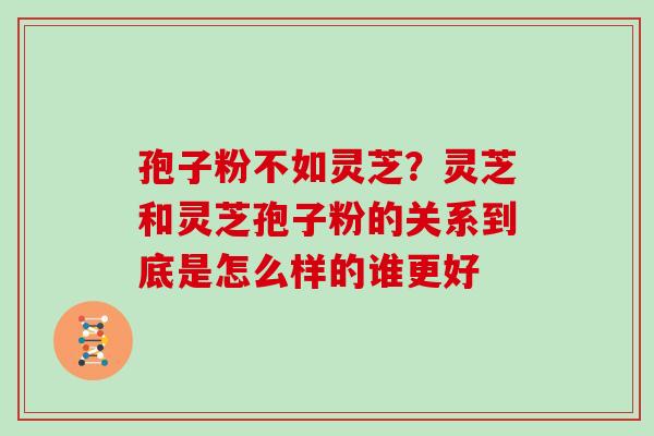 孢子粉不如灵芝？灵芝和灵芝孢子粉的关系到底是怎么样的谁更好