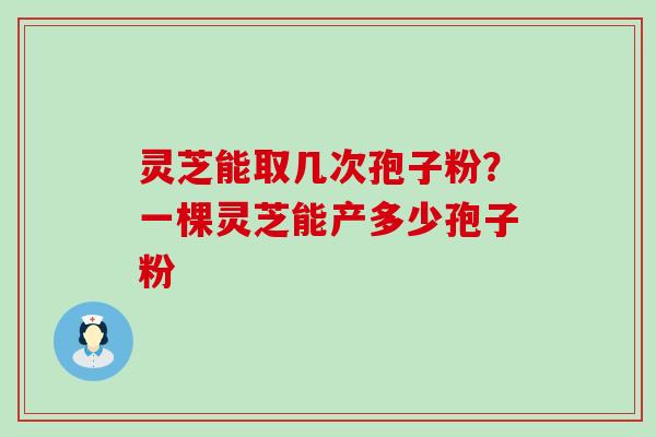 灵芝能取几次孢子粉？一棵灵芝能产多少孢子粉