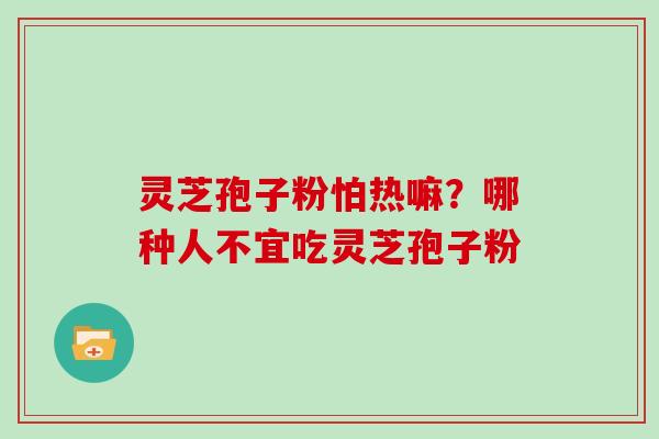 灵芝孢子粉怕热嘛？哪种人不宜吃灵芝孢子粉