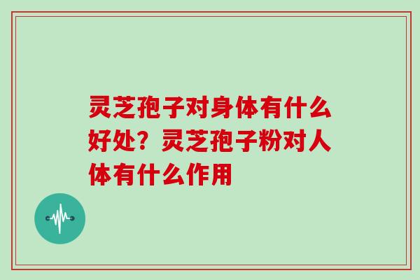 灵芝孢子对身体有什么好处？灵芝孢子粉对人体有什么作用