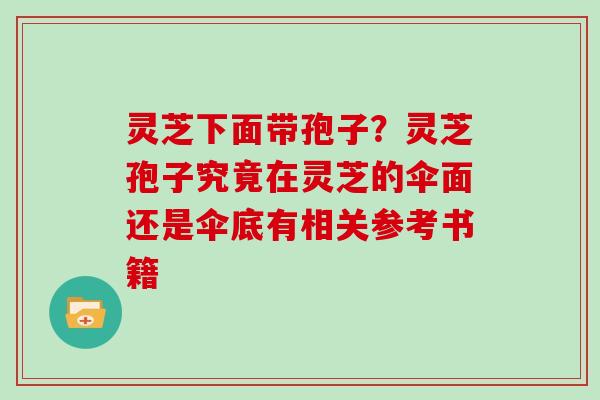 灵芝下面带孢子？灵芝孢子究竟在灵芝的伞面还是伞底有相关参考书籍