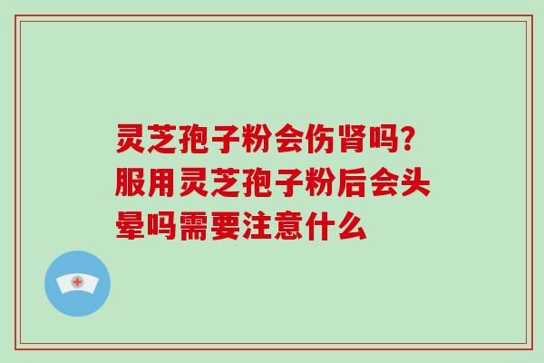 灵芝孢子粉会伤吗？服用灵芝孢子粉后会头晕吗需要注意什么