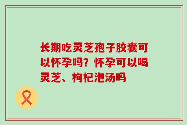 长期吃灵芝孢子胶囊可以怀孕吗？怀孕可以喝灵芝、枸杞泡汤吗