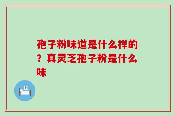 孢子粉味道是什么样的？真灵芝孢子粉是什么味