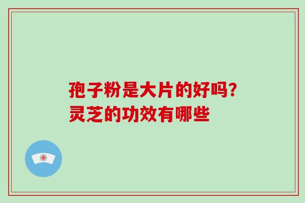 孢子粉是大片的好吗？灵芝的功效有哪些