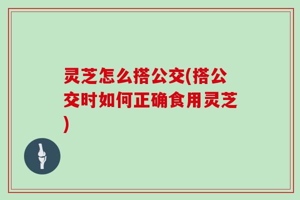 灵芝怎么搭公交(搭公交时如何正确食用灵芝)