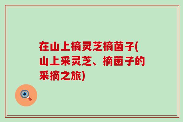 在山上摘灵芝摘菌子(山上采灵芝、摘菌子的采摘之旅)