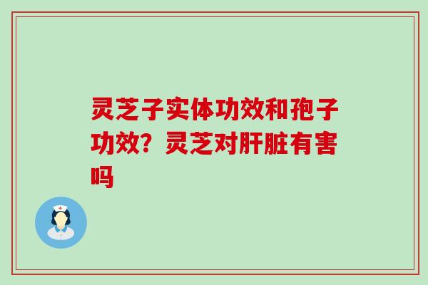 灵芝子实体功效和孢子功效？灵芝对有害吗