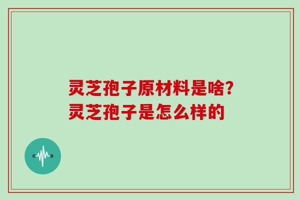 灵芝孢子原材料是啥？灵芝孢子是怎么样的