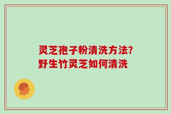 灵芝孢子粉清洗方法？野生竹灵芝如何清洗